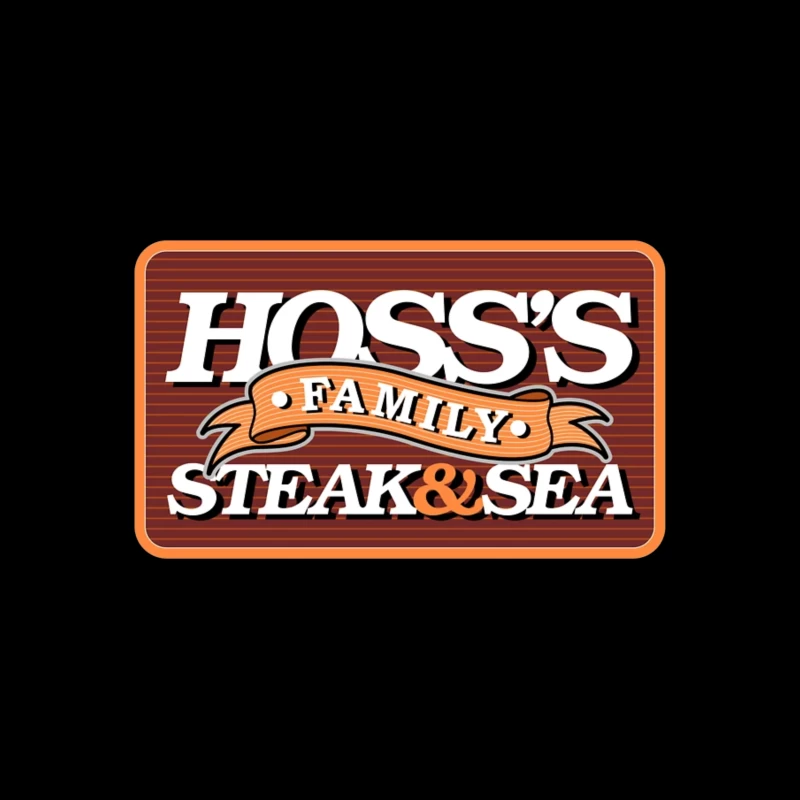 Hoss's Family Steak & Sea Restaurant Vintage Logo Design Tapestry