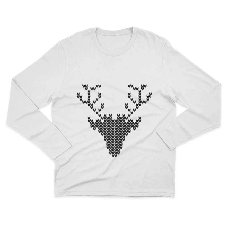 Tête de cerf en motifs Homme Manches Longues T-Shirt