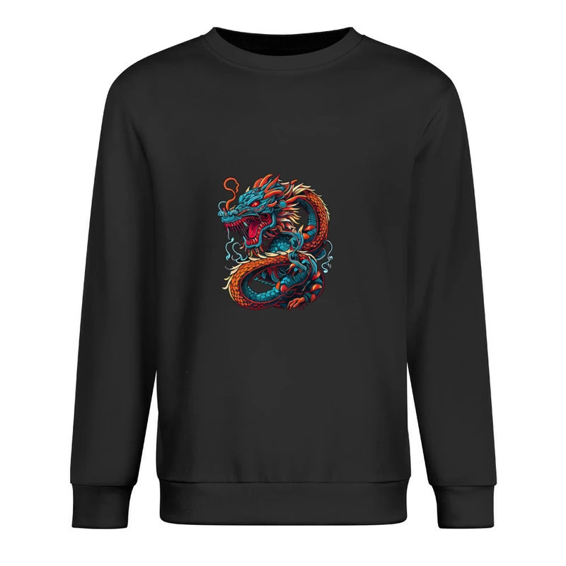 Drachenkunst in leuchtenden Farben Herren Pullover Sweatshirt
