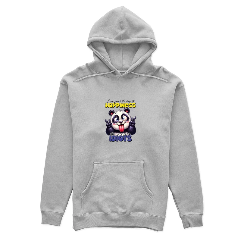 Panda Humor: The Key to Happiness Female Pullover Hoodie