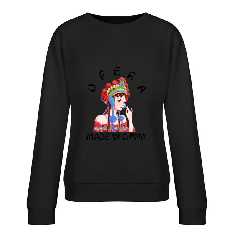 Traditionelle chinesische Operndarstellerin Damen Pullover Sweatshirt