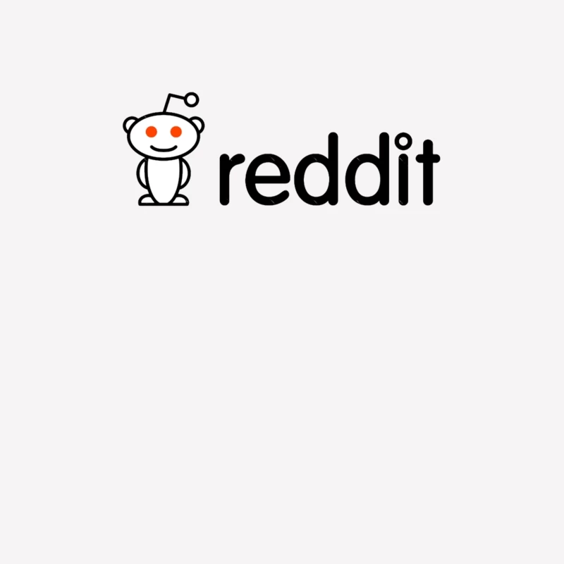 Reddit Logo with Snoo Mascot Male T-Shirt