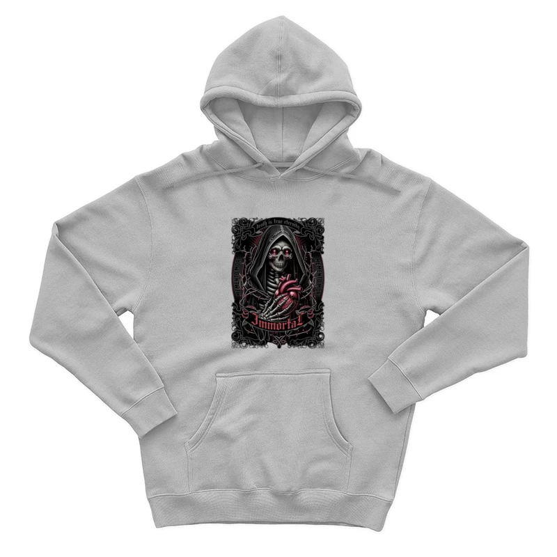 Gothic Immortal Reaper with Anatomical Heart Male Pullover Hoodie