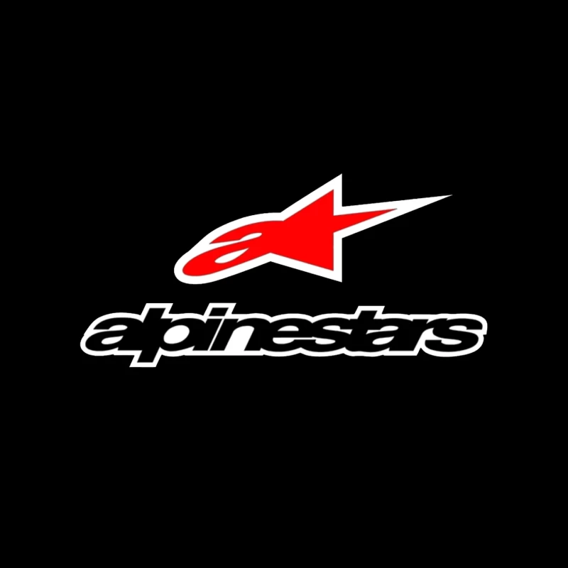 Alpinestars Motorsport Brand Logo with Red Star Design Mouse Pad