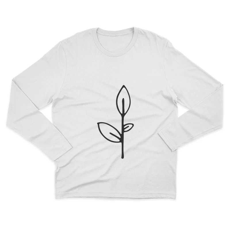 Illustration de feuille minimaliste Homme Manches Longues T-Shirt