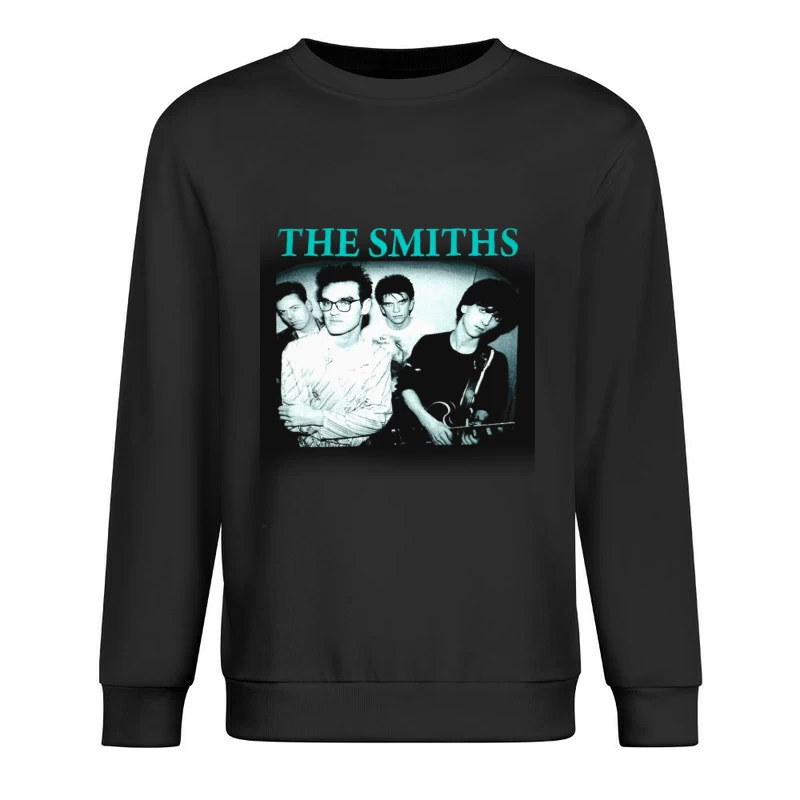 Iconic Black and White Portrait of The Smiths Alternative Rock Band Male Pullover Sweatshirt