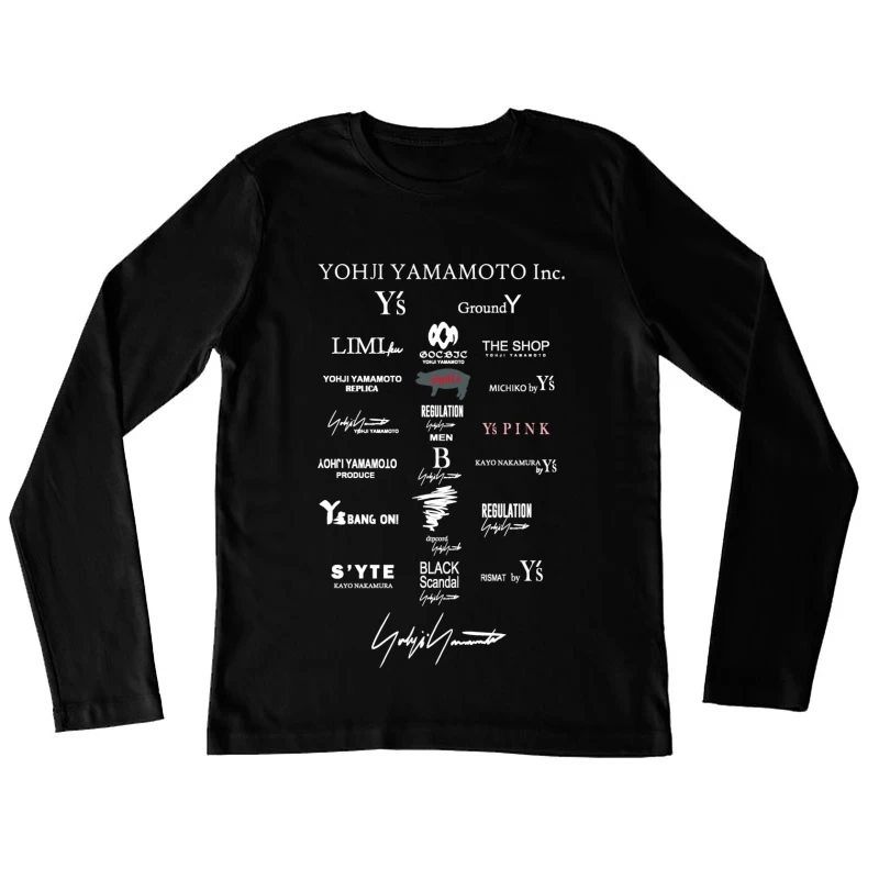 Modekollektion von Yohji Yamamoto Damen Langarm T-Shirt