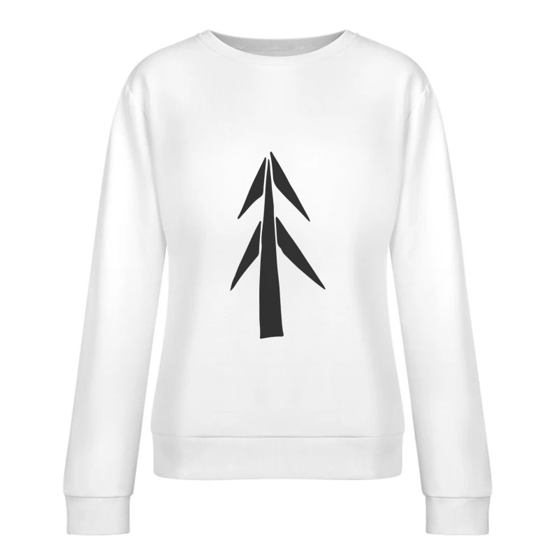 Arbre Noir Stylisé Femme Sweat-shirt à enfiler