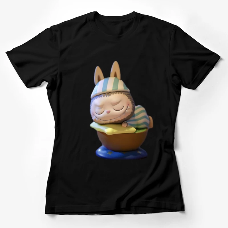 Schlafendes Tier in Schlafanzug Damen T-Shirt