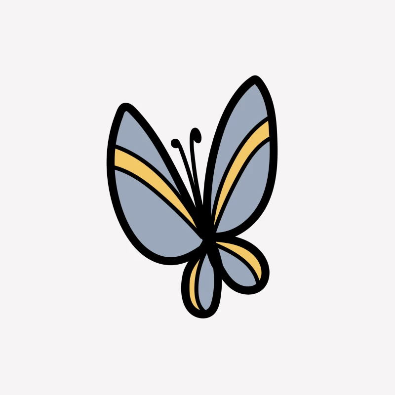 Papillon stylisé aux ailes colorées Femme T-Shirt