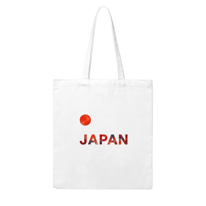 Minimalist Japanese Flag Design with Typography Cotton Tote Bag