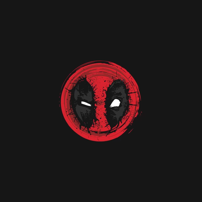 Grunge Deadpool Logo: Marvel's Iconic Superhero Emblem Desk Mat