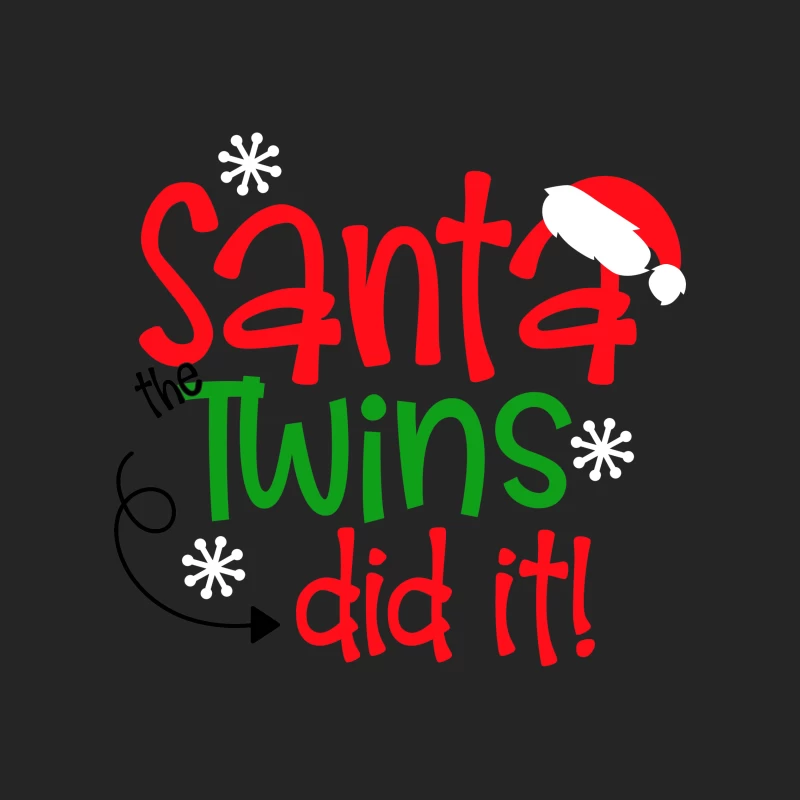 Blague de Noël avec Santa et les Jumeaux Homme Sweat-shirt à enfiler