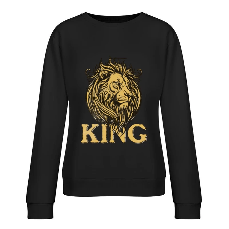 Majestätisches Löwendesign Damen Pullover Sweatshirt