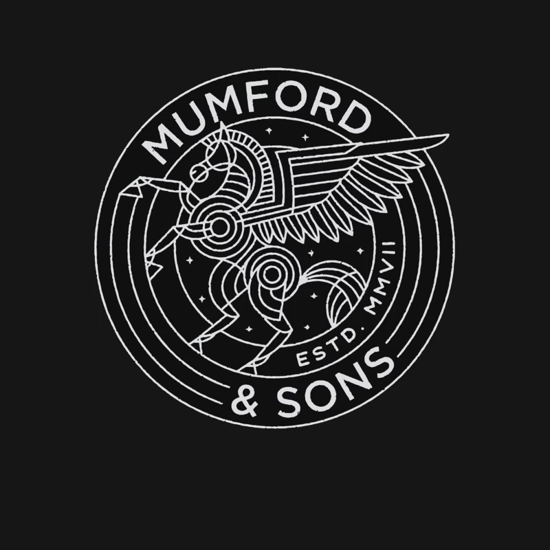 Mumford & Sons Geometric Pegasus Band Logo Male T-Shirt