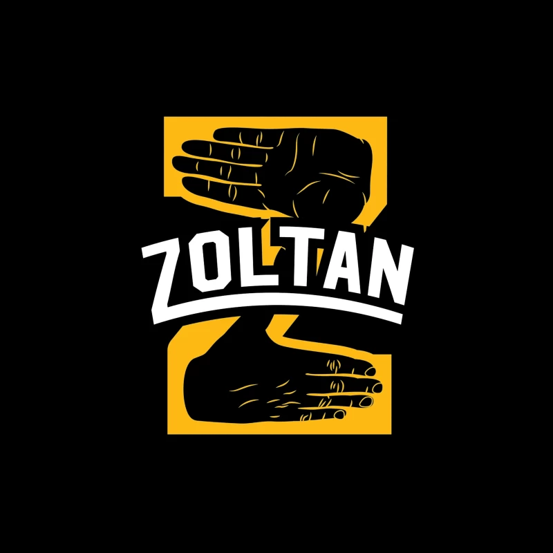 Zoltan Mystical Hand Reading Logo Design in Yellow and White Tapestry