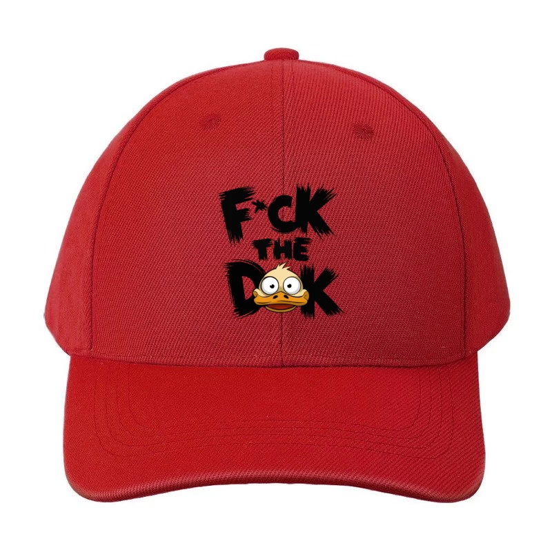 Angry Cartoon Duck Baseball Cap