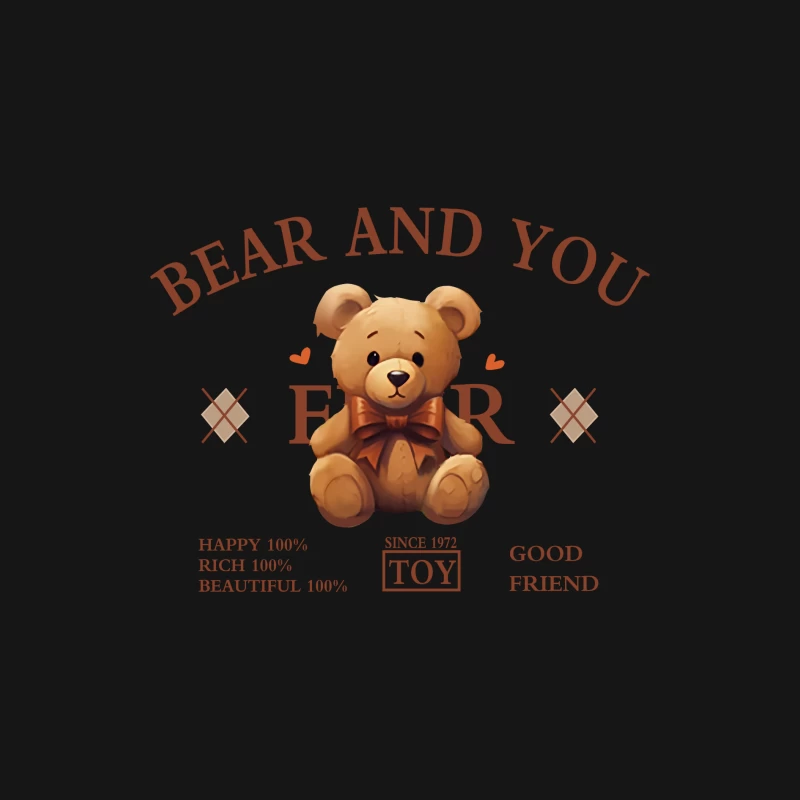 Niedlicher Teddybär für Freundschaft Herren Langarm T-Shirt