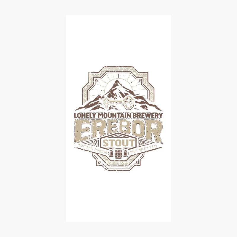 Vintage Craft Beer Logo: Lonely Mountain Brewery's Erebor Stout iPhone Case
