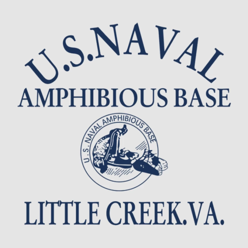U.S. Naval Amphibious Base Little Creek Logo Herren Pullover Hoodie