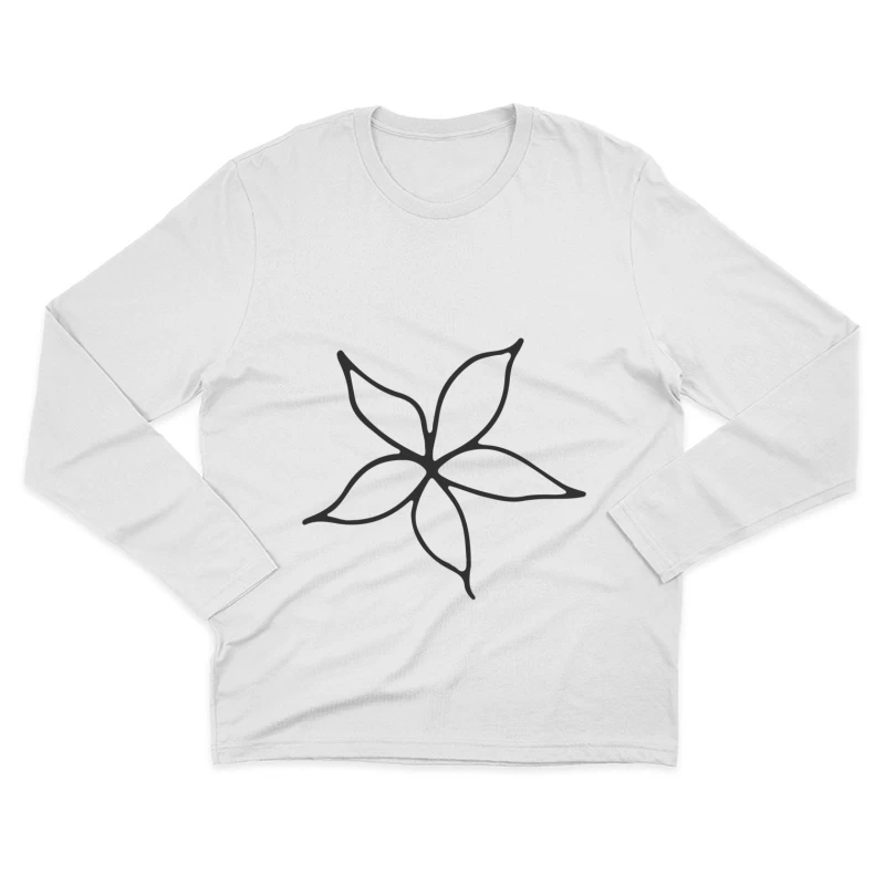 Illustration de fleur stylisée Homme Manches Longues T-Shirt