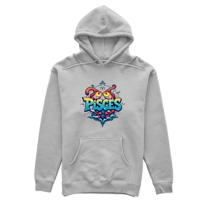 Pisces Zodiac Sign Illustration Female Pullover Hoodie