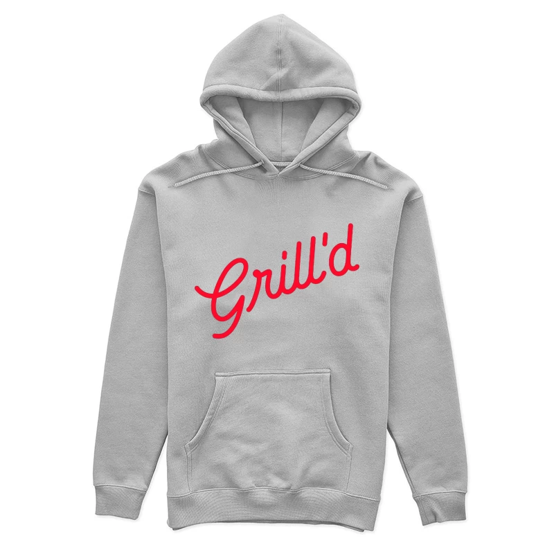 Red Script Logo of Grill'd Restaurant Chain Female Pullover Hoodie