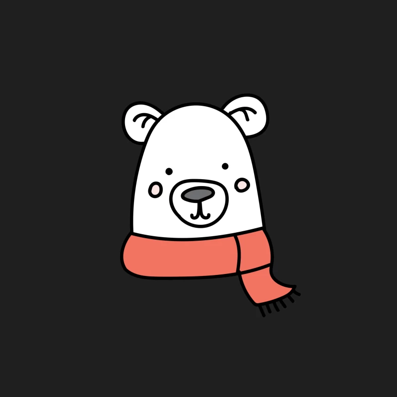 Illustration d'ours polaire avec écharpe Homme Débardeur