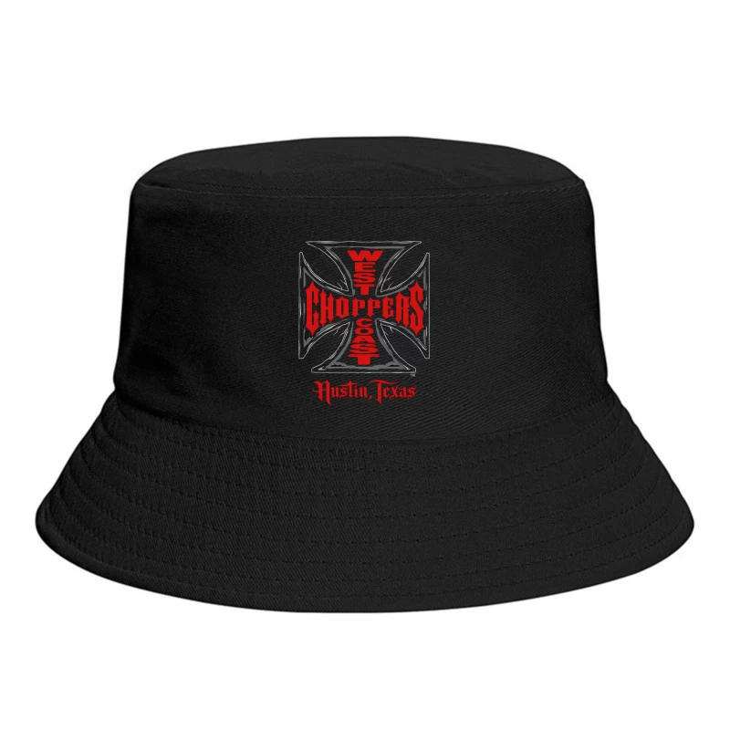 West Coast Choppers Austin Texas Custom Motorcycle Logo Bucket Hat