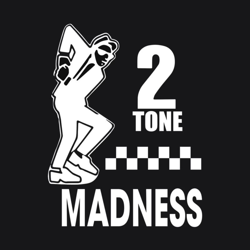 2 Tone Madness Band Logo with Dancing Mascot Female Pullover Hoodie