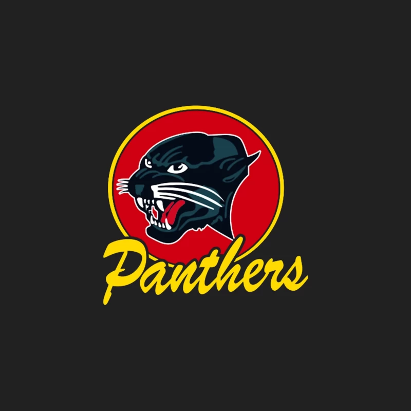Fierce Panther Sports Team Logo with Yellow Text Bucket Hat