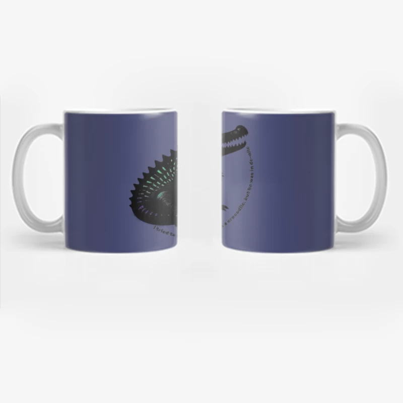 Friendly Black Dinosaur Silhouette with Friendship Quote Coffee Mug