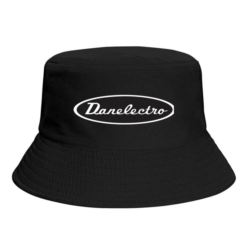 Vintage Danelectro Musical Equipment Logo in Black and White Bucket Hat