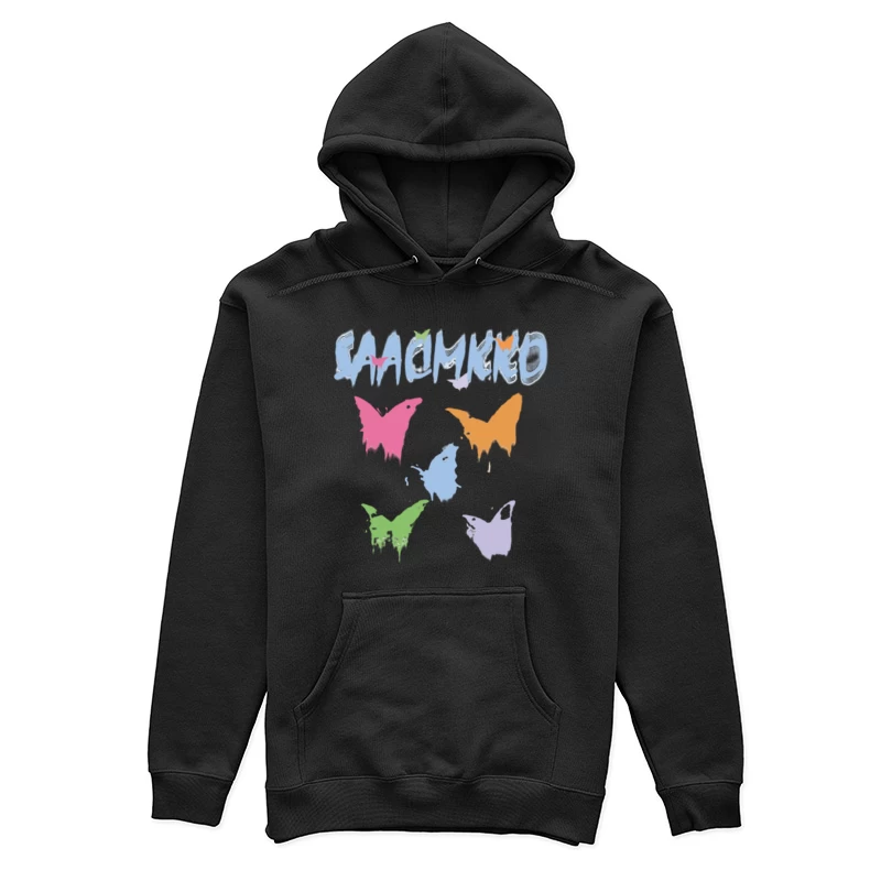 Bunte Schmetterlingsgrafik Damen Pullover Hoodie