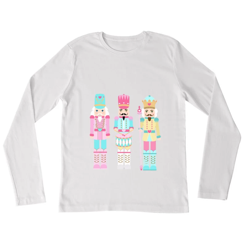 Figurines de casse-noisettes colorées Femme Manches Longues T-Shirt