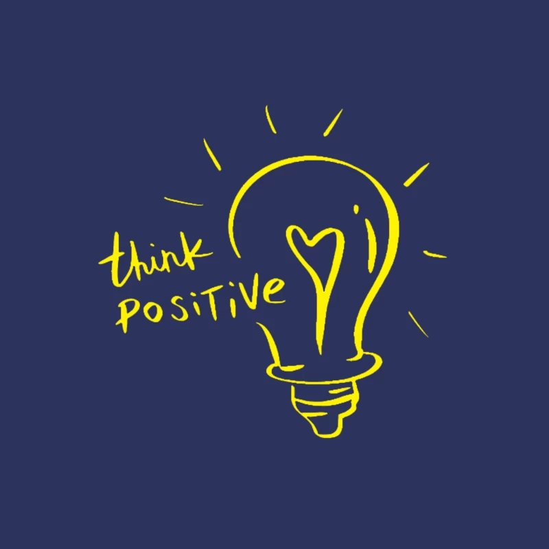 Positive Thinking Light Bulb Illustration Male T-Shirt