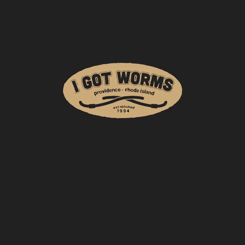 Vintage Oval Logo for "I Got Worms" Business in Providence, Rhode Island Bucket Hat