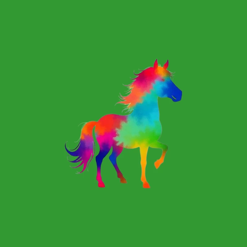 Colorful horse Silhouette Travel Mug