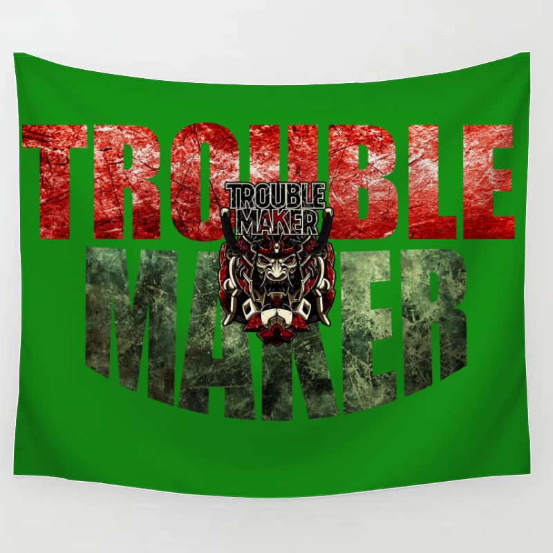 Troublemaker Logo Tapestry