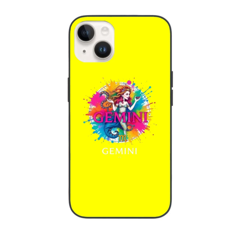 Colorful Gemini Mermaid Artwork iPhone Case
