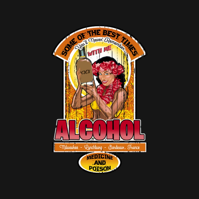 ALCOHOL, distressed Mouse Pad