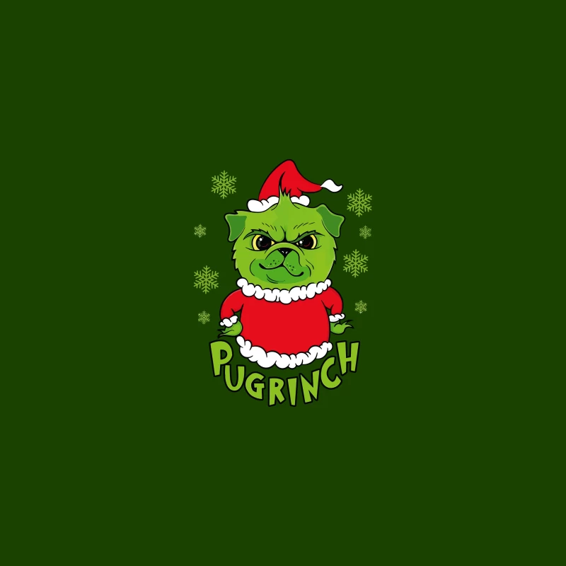 Pugrinch: Grumpy Holiday Cheer Desk Mat