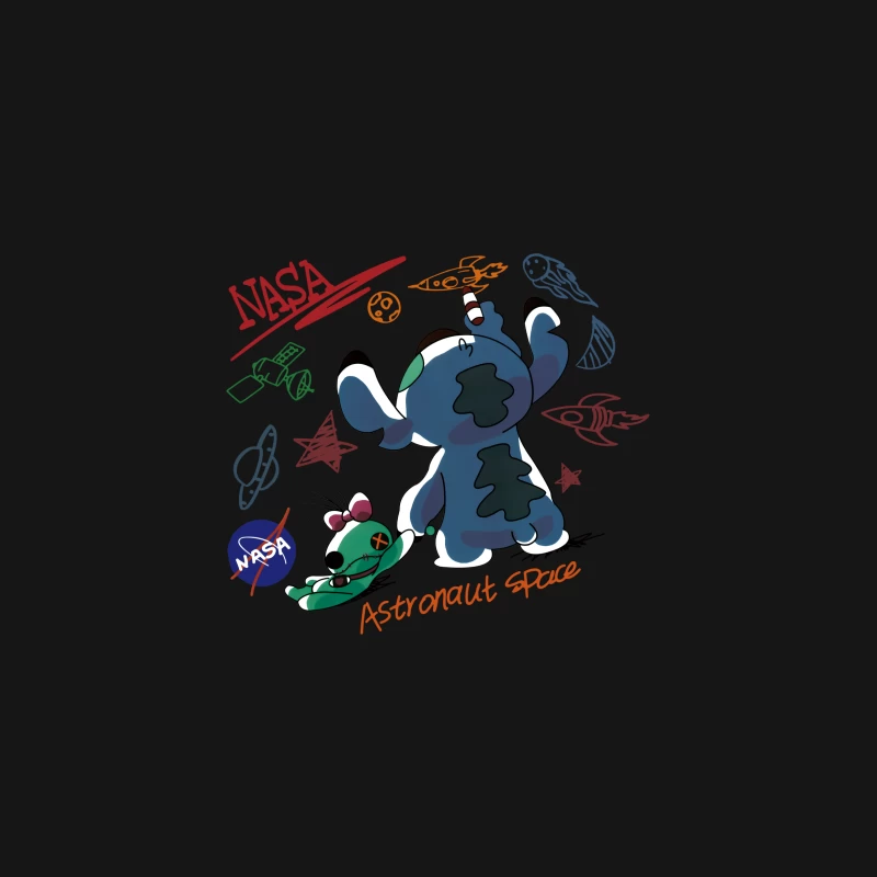 Weltraumabenteuer mit NASA-Maskottchen Damen T-Shirt