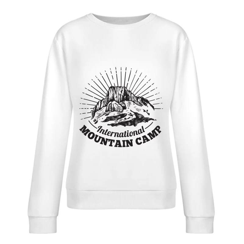 Internationales Berglager Logo Damen Pullover Sweatshirt