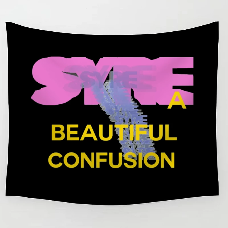 Beautiful Confusion: Abstract Typography Design Tapestry