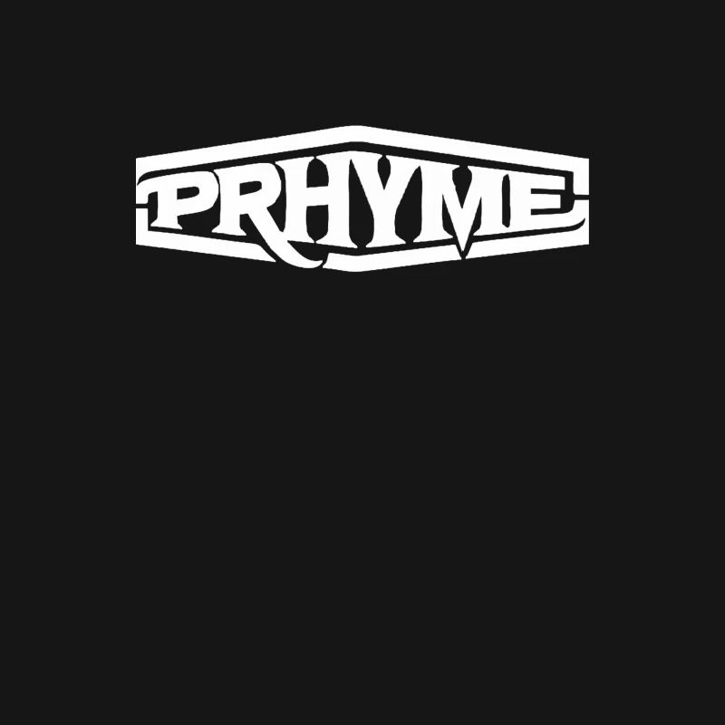 Basic Logo Outline Design with Text "RHYME" Male Long Sleeve T-Shirt