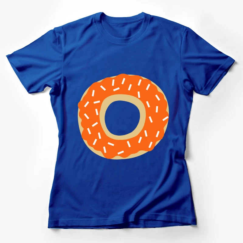 Beignet avec glaçage orange et vermicelles Femme T-Shirt