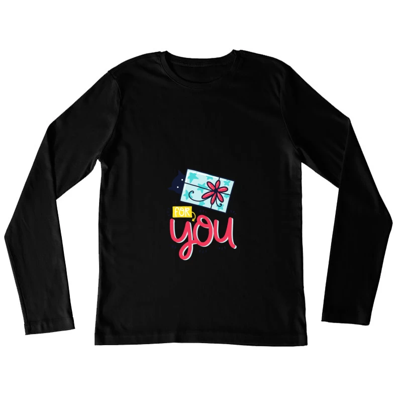 Cadeau pour vous avec un chat Femme Manches Longues T-Shirt
