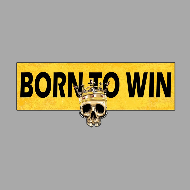 Born to Win Graphic Design Male Pullover Hoodie