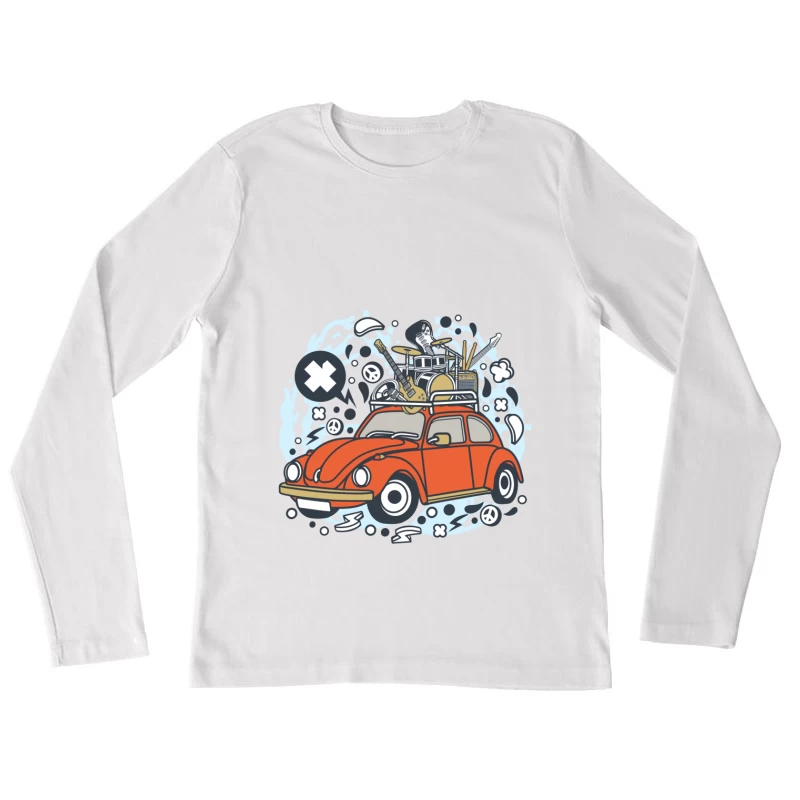 Voiture et instruments de musique Femme Manches Longues T-Shirt